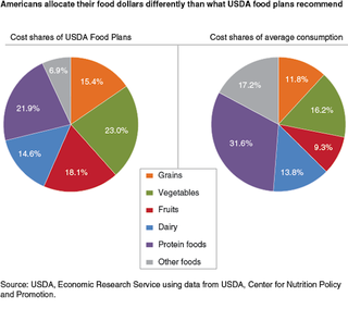 Illustration for article titled A Chart of How Americans Should Spend Their Food Budget... And How They Actually Do